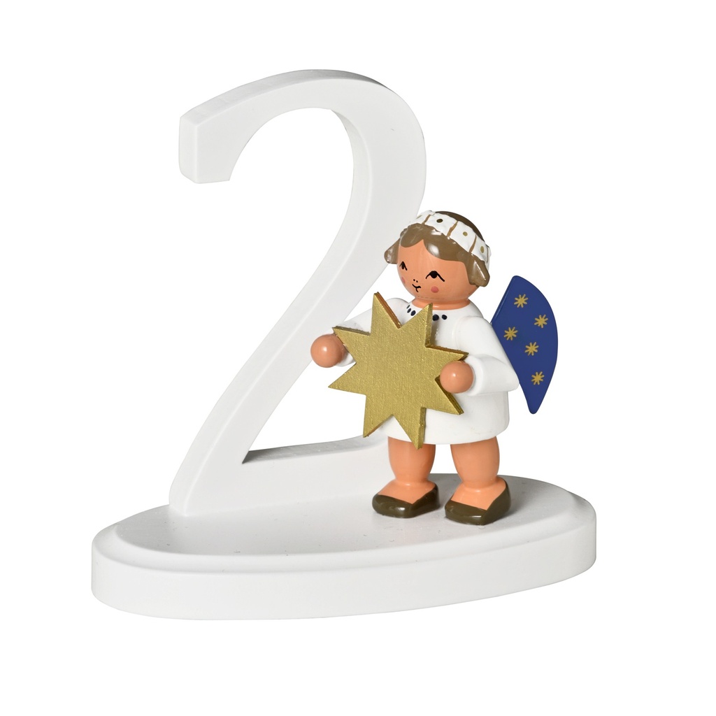 Zahl "2" mit Engel