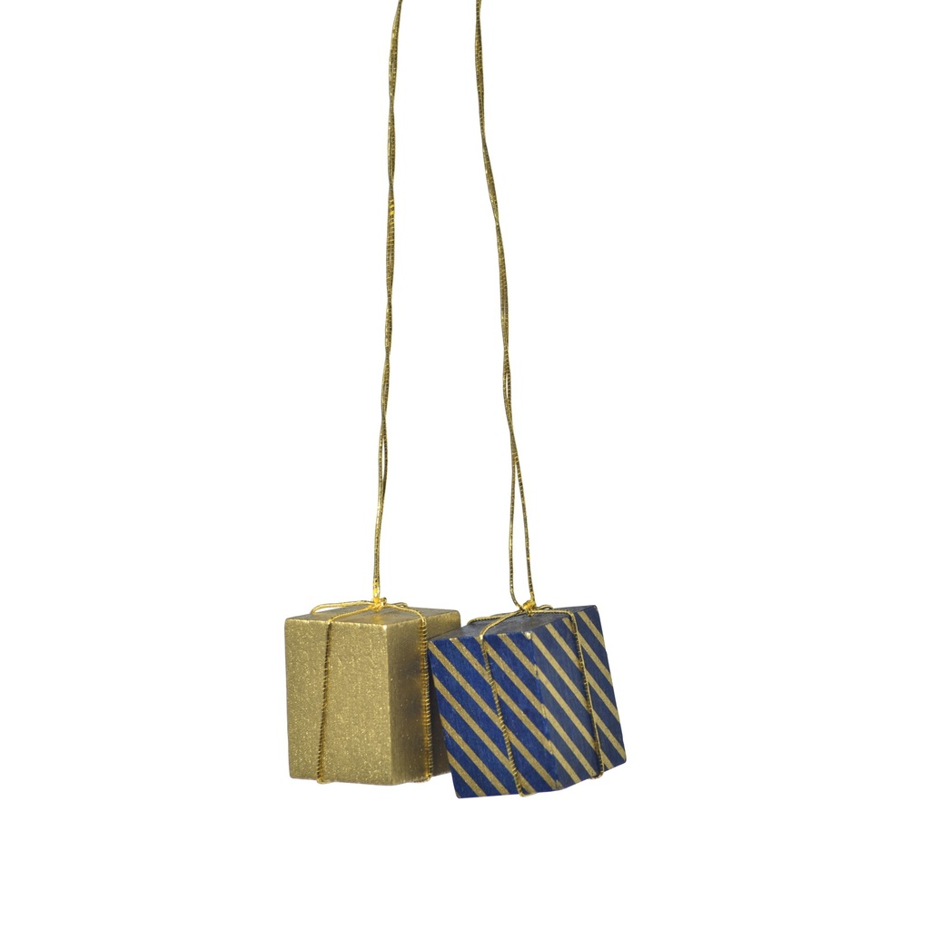 Baumbehang Pakete gold/blau-gold