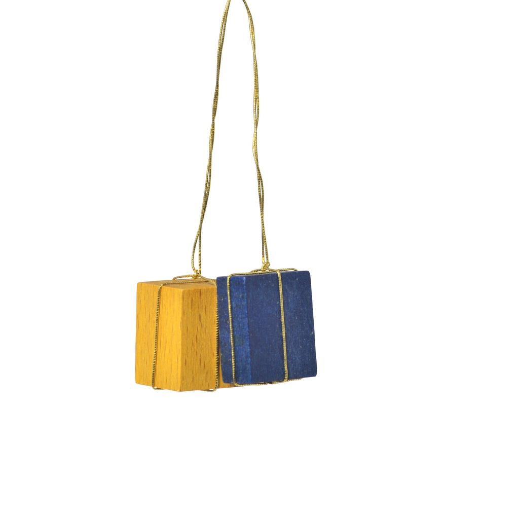 Baumbehang Pakete gelb/blau