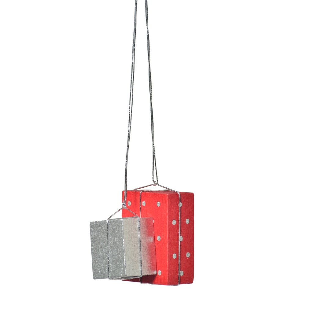 Baumbehang Pakete rot/silber