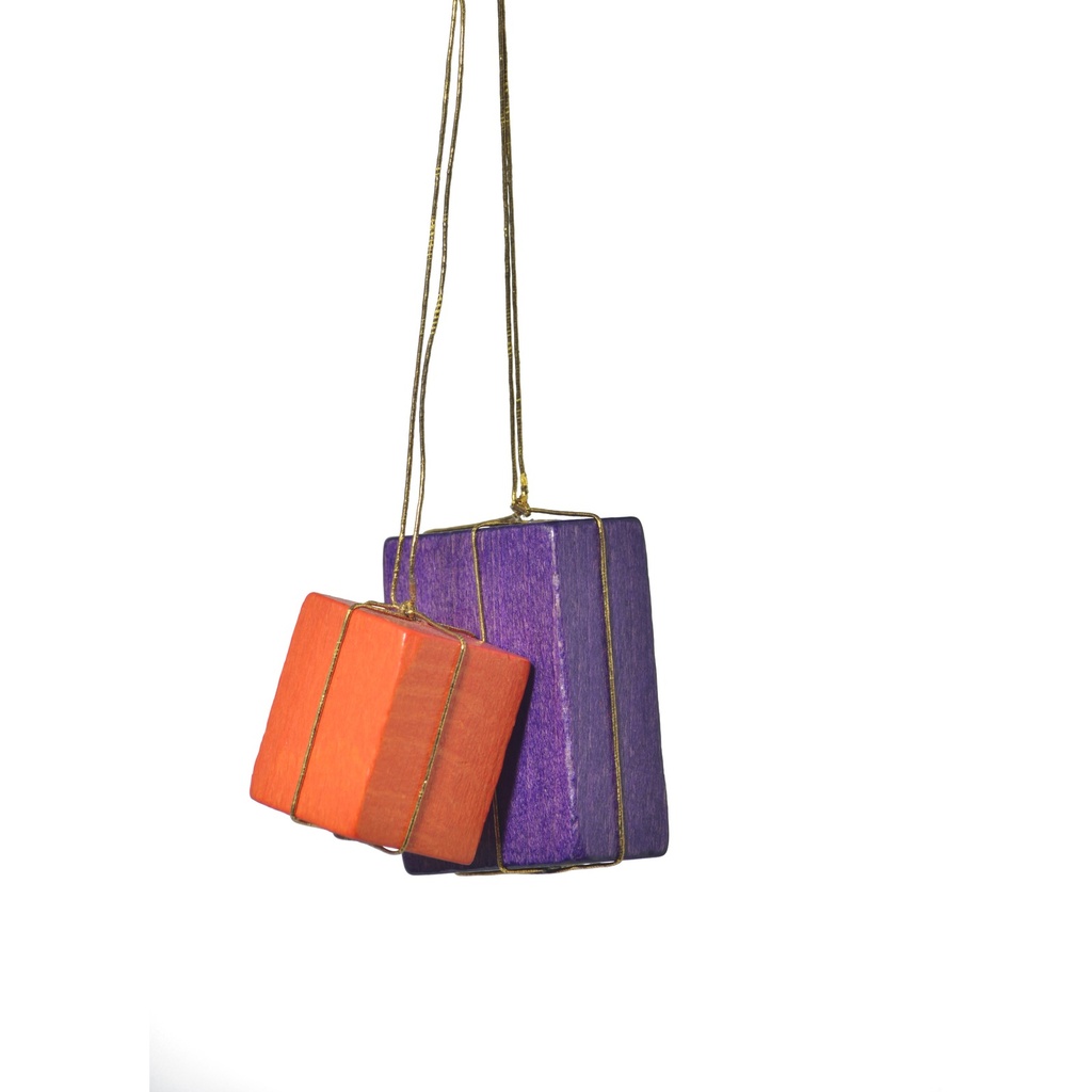 Baumbehang Pakete orange/lila