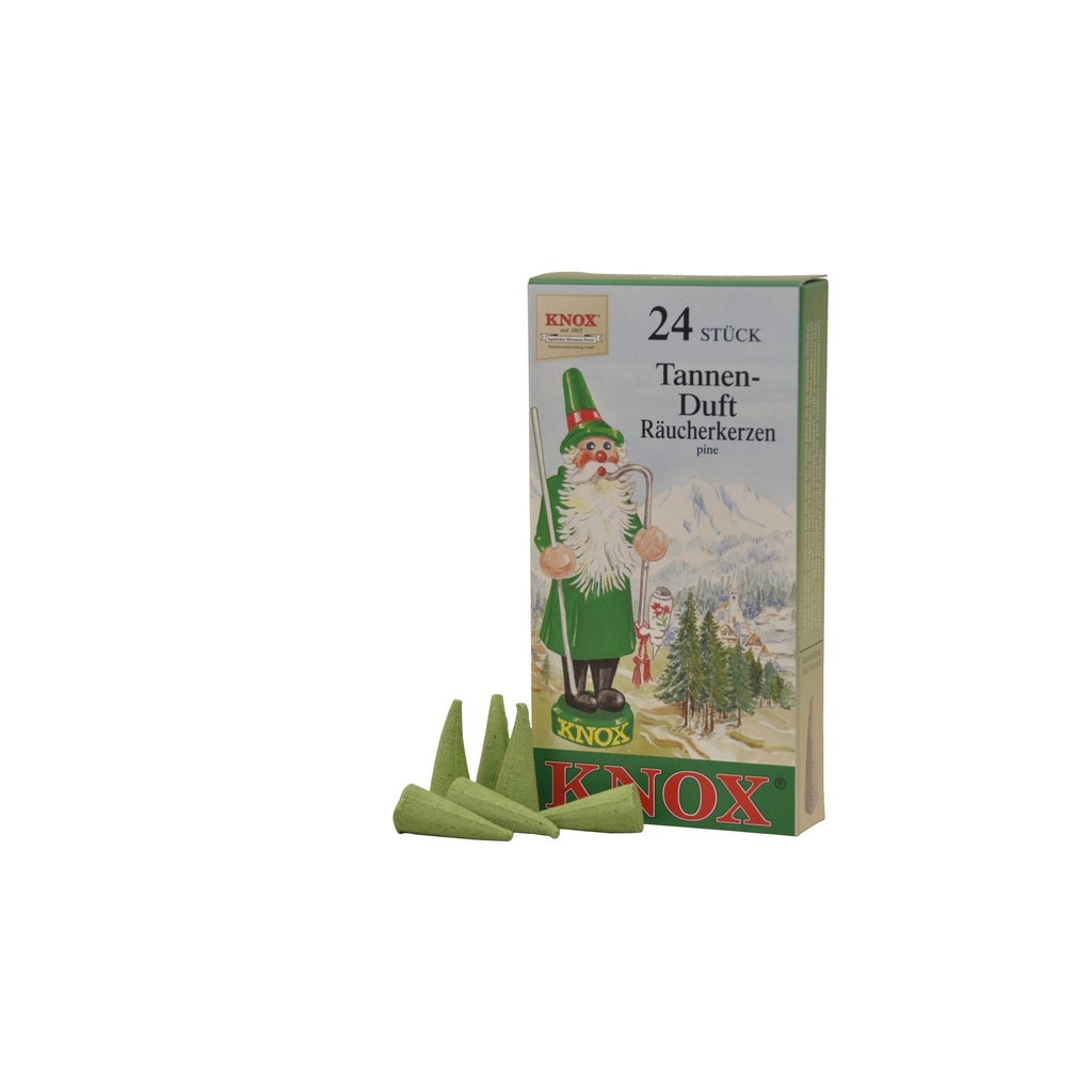 Räucherkerzen, Tannenduft, Knox, 1 Packung = 24 Stück Packung