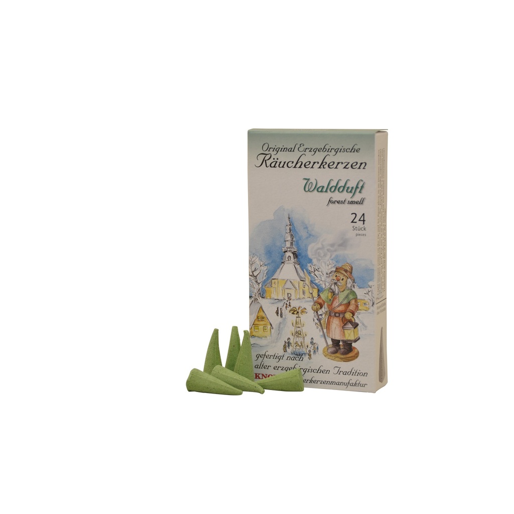 Räucherkerzen, Waldduft, Knox, 1 Packung = 24 Stück Packung