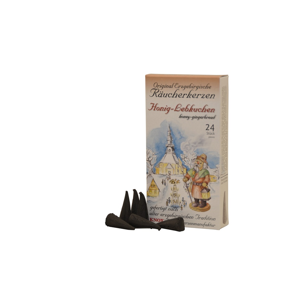 Räucherkerzen, Honig-Lebkuchen, Knox, 1 Packung = 24 Stück Packung