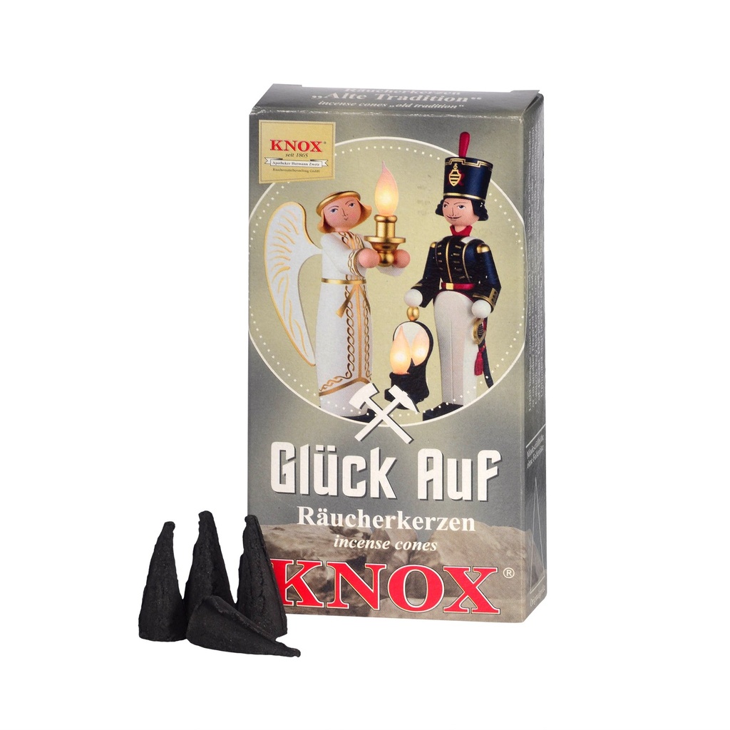 Räucherkerzen, "Glück Auf", Knox, 1 Packung = 24 Stück Packung