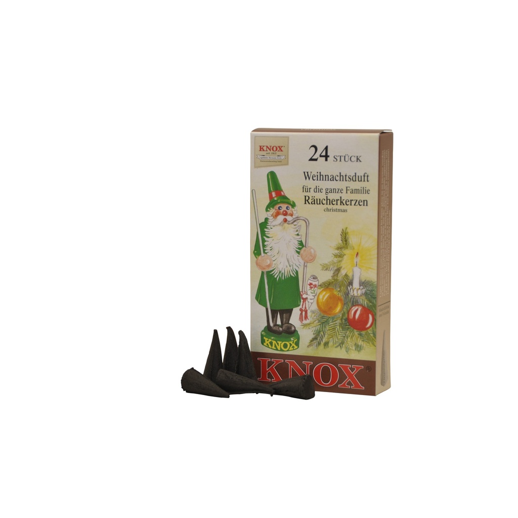 Räucherkerzen, Weihnachtsduft, Knox, 1 Packung = 24 Stück Packung
