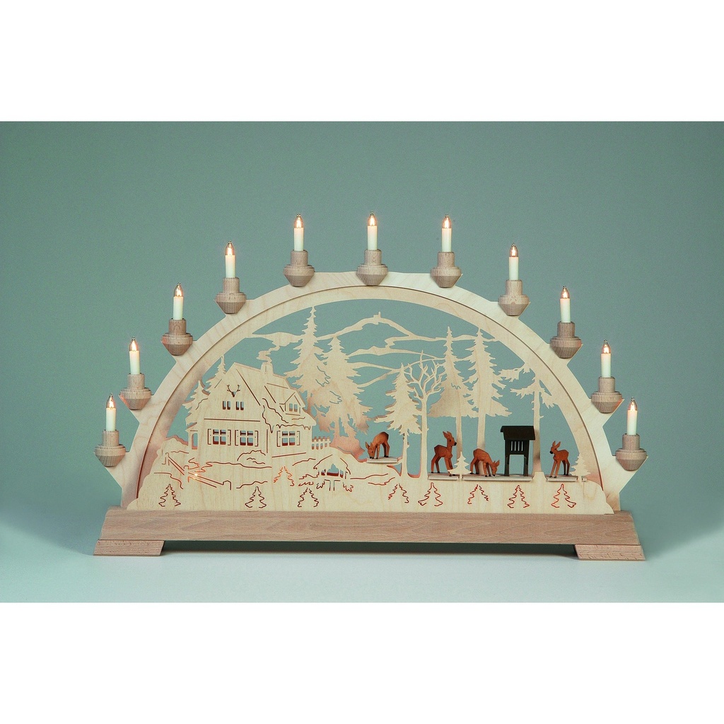 Schwibbogen "Rehe" mit Figuren