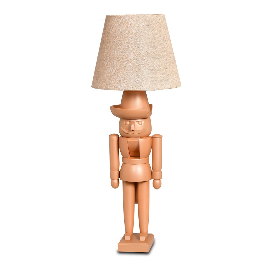 Nußknacker Tischlampe, ocker