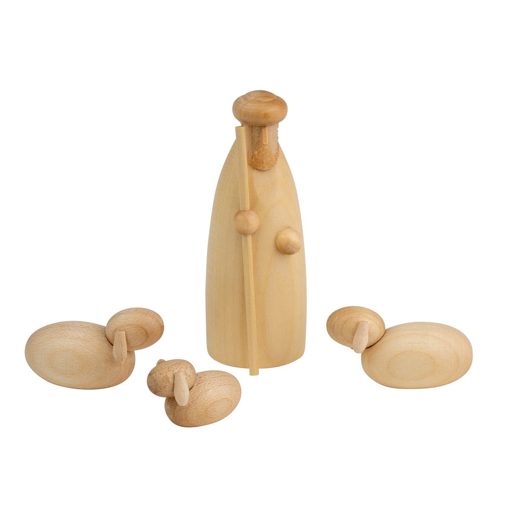 Hirtengruppe natur 6cm 4-teilig