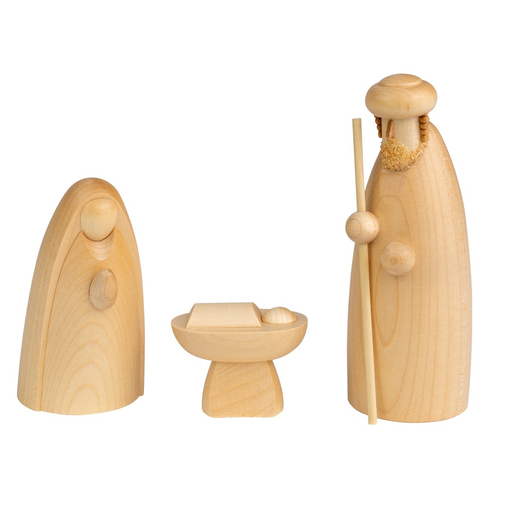 Heilige Familie natur 12cm 3-teilig