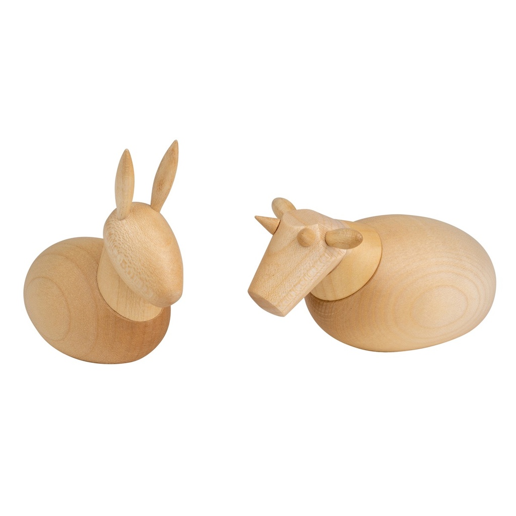 Ochse & Esel natur 7cm
