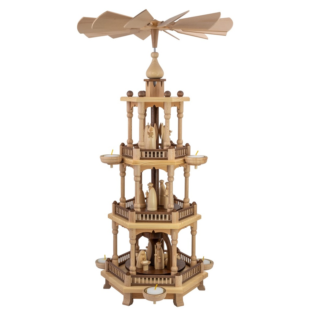 Pyramide natur 3-stöckig Christi Geburt
