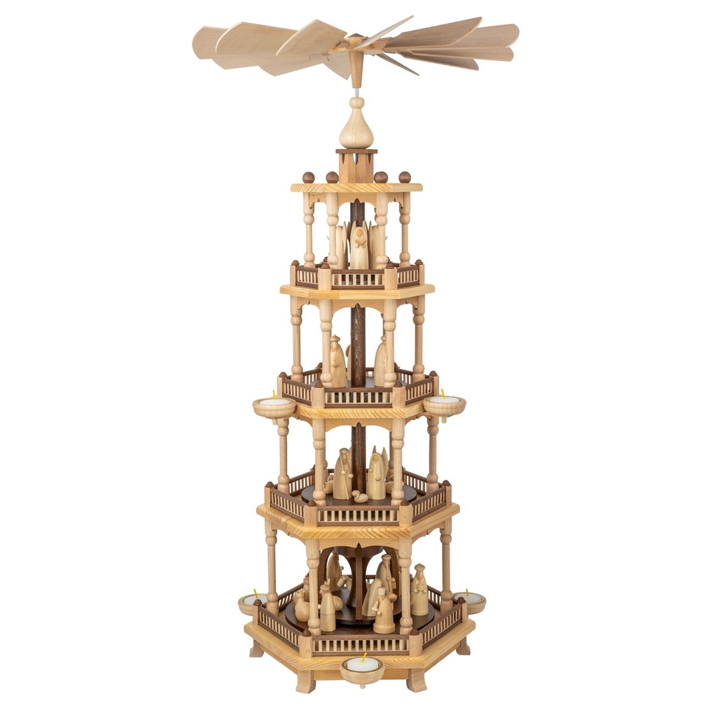 Pyramide natur 4-stöckig Christi Geburt