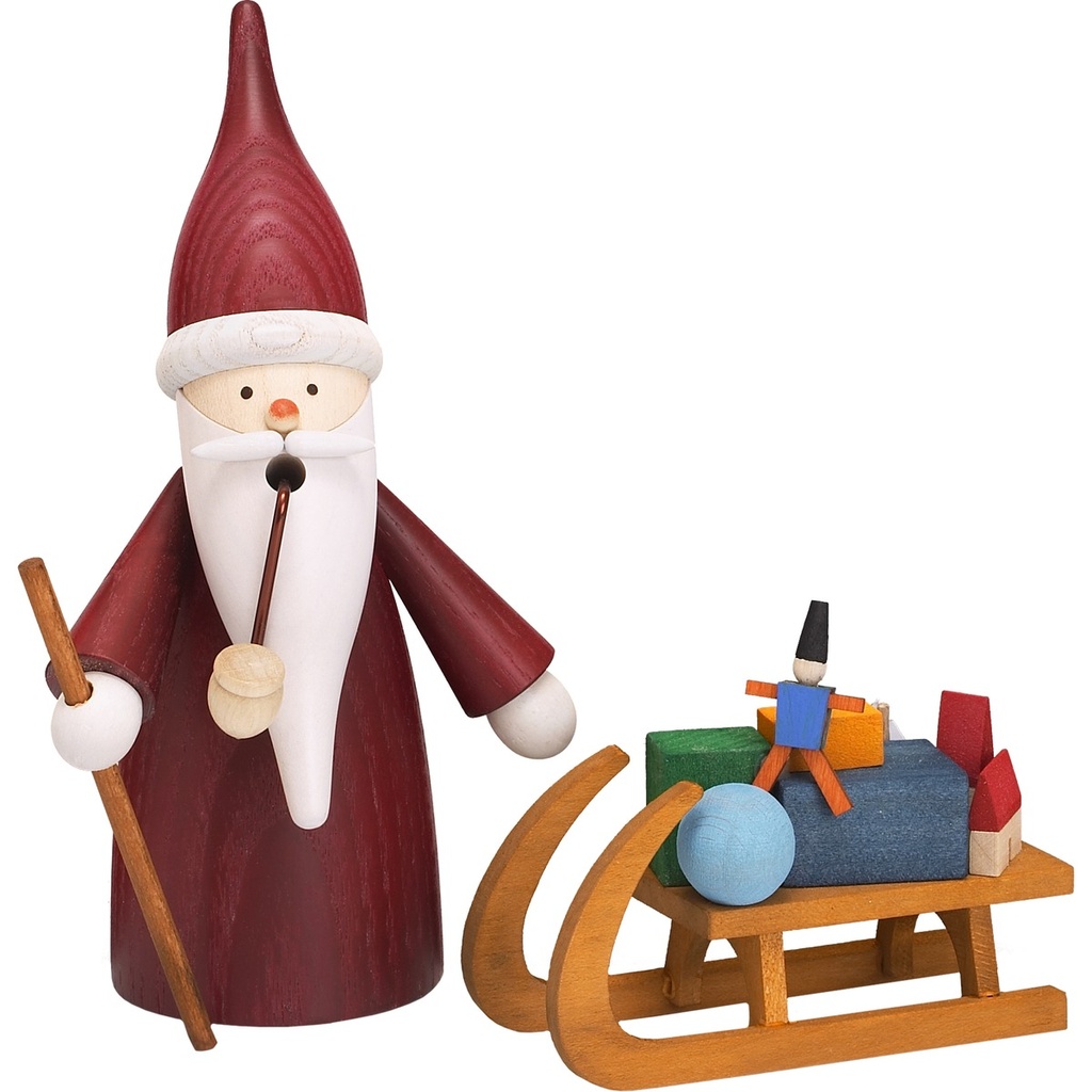 Weihnachtswichtel mit Schlitten
