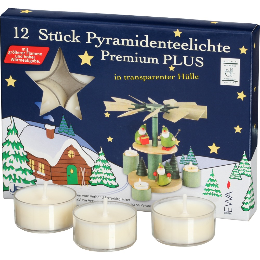 Premium Pyramiden-Teelichte 12 Stück