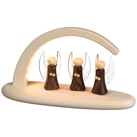 Abverkauf Bogen natur LED beleuchtet Engel