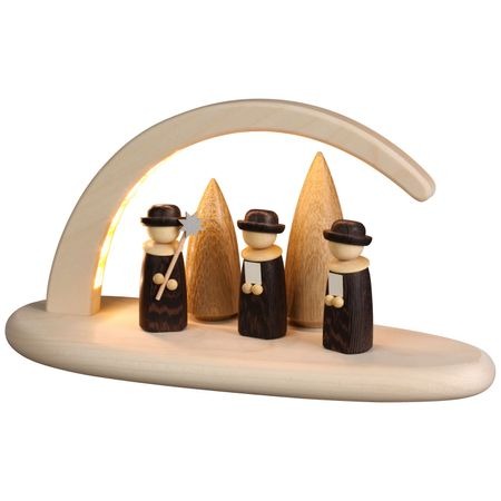 Abverkauf Bogen natur LED beleuchtet Weihnachtssänger