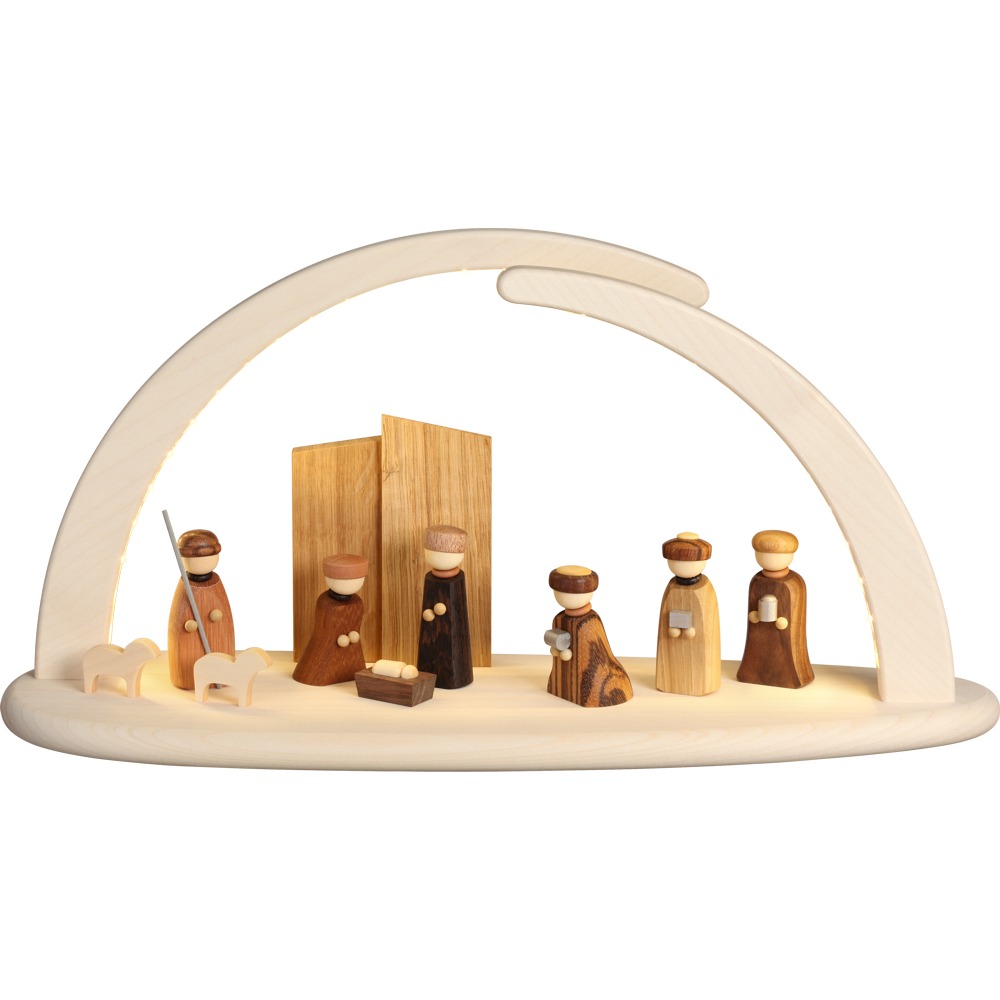 Bogen groß natur LED beleuchtet Christi Geburt