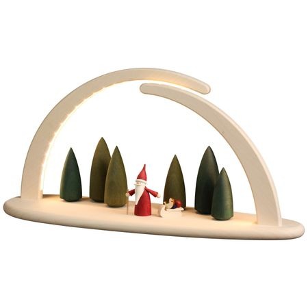 Bogen groß natur LED beleuchtet Weihnachtswichtel