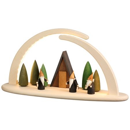 Bogen groß natur LED beleuchtet Bergwichtel
