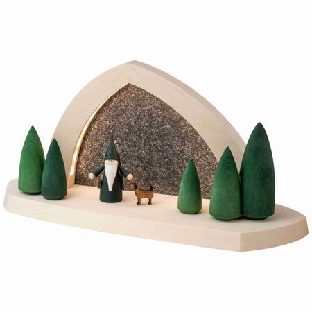neu Gesteinsbogen 15x31x11cm natur LED beleuchtet Jägerwichtel