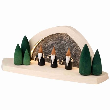 neu Gesteinsbogen 15x37x13cm natur LED beleuchtet Bergwichtel