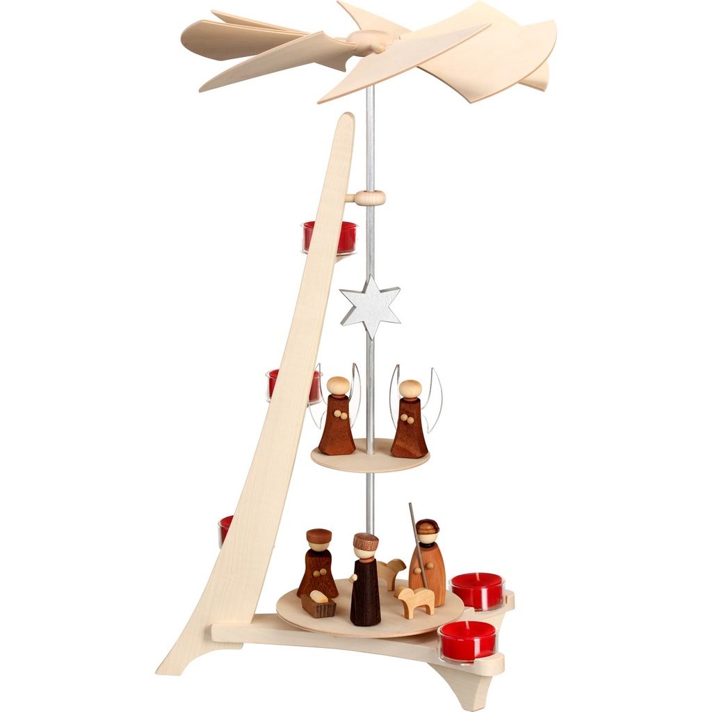 Pyramide L-Form 2 Etagen Christi Geburt und Engel