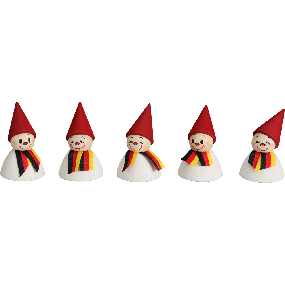 Deutsche Fan-Wippel mit Schal 5er Set