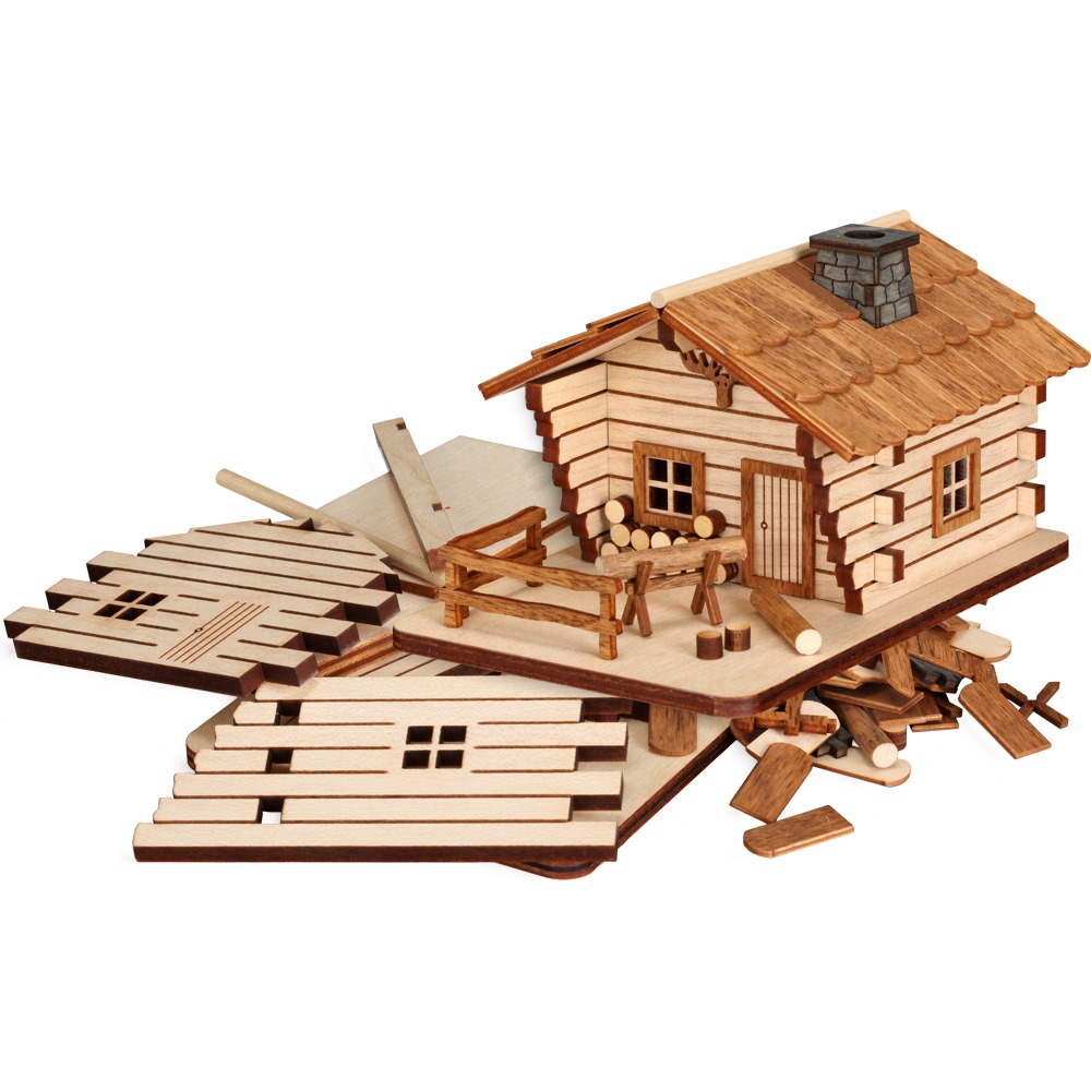 Bastelset Räucherhaus Blockhütte