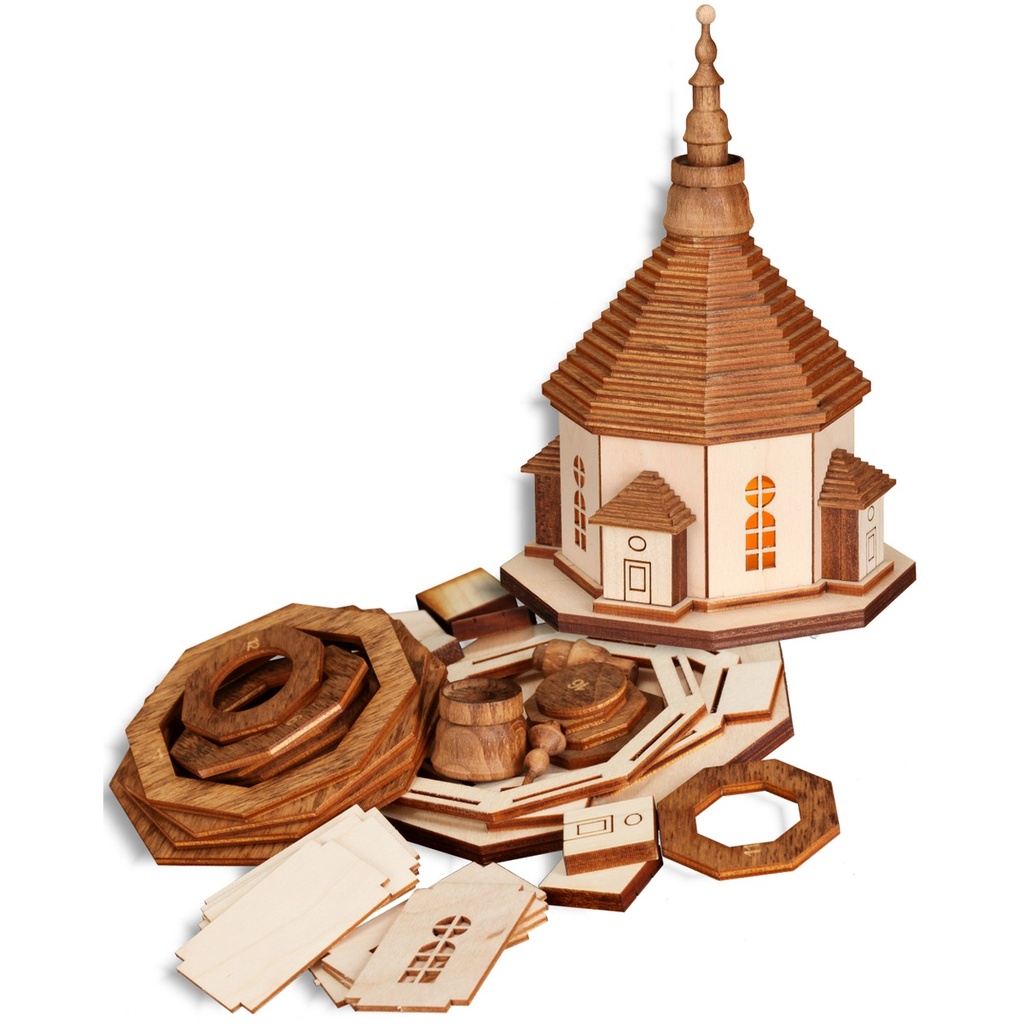 Bastelset Seiffener Kirche mit Beleuchtung