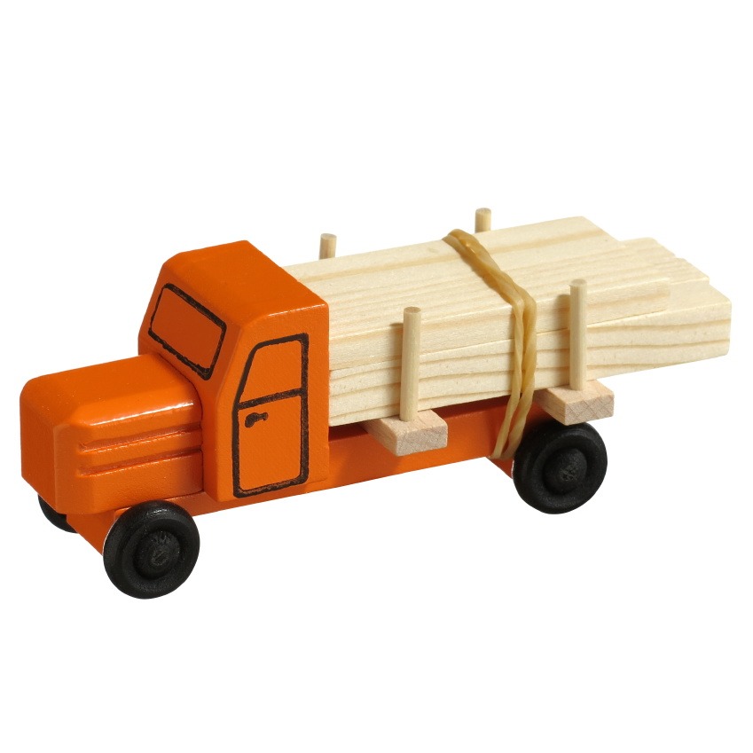 [RW 016_016_2] Miniatur LKW mit Haube, Schnittholz