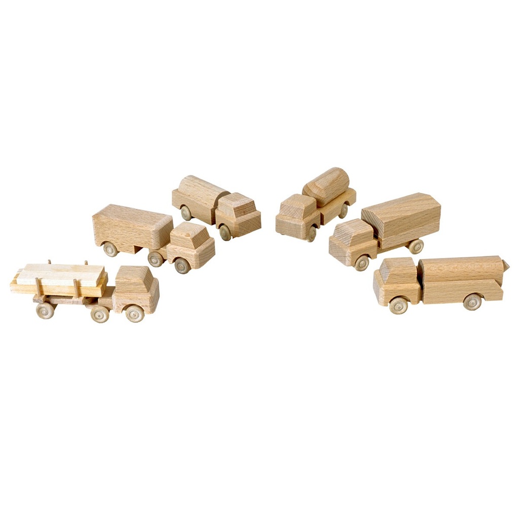 [RW 016_018N] Miniatur LKW, komplettes Set, natur