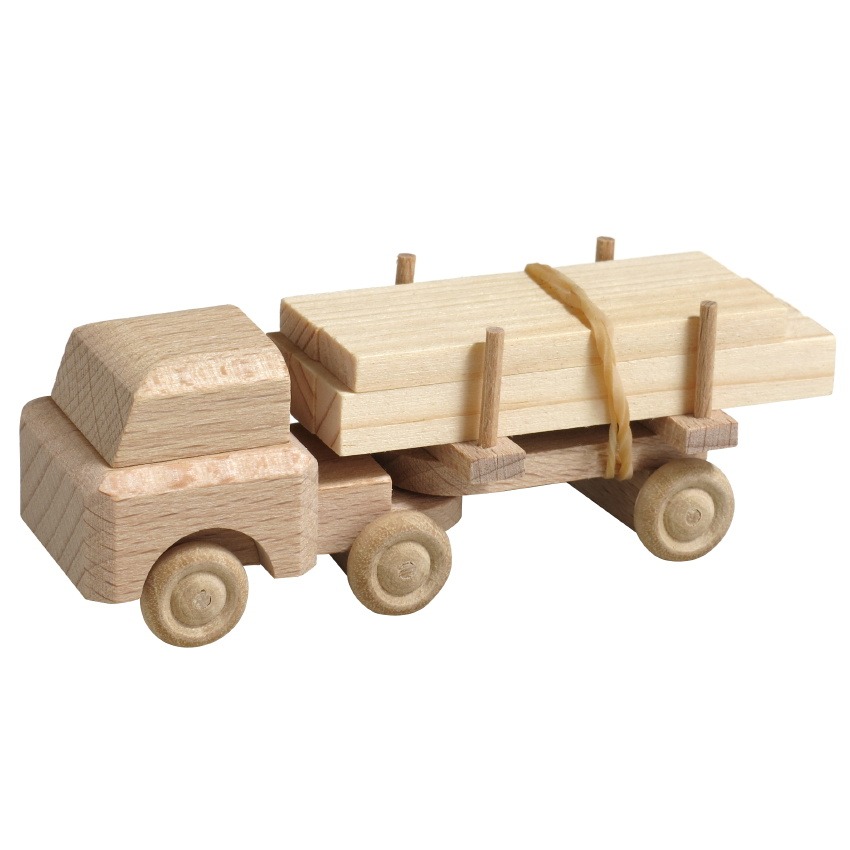 [RW 016_018N_6] Miniatur LKW, Naturholz, Schnittholz