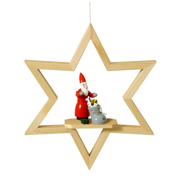 Fensterbild, Weihnachtsmann im Stern