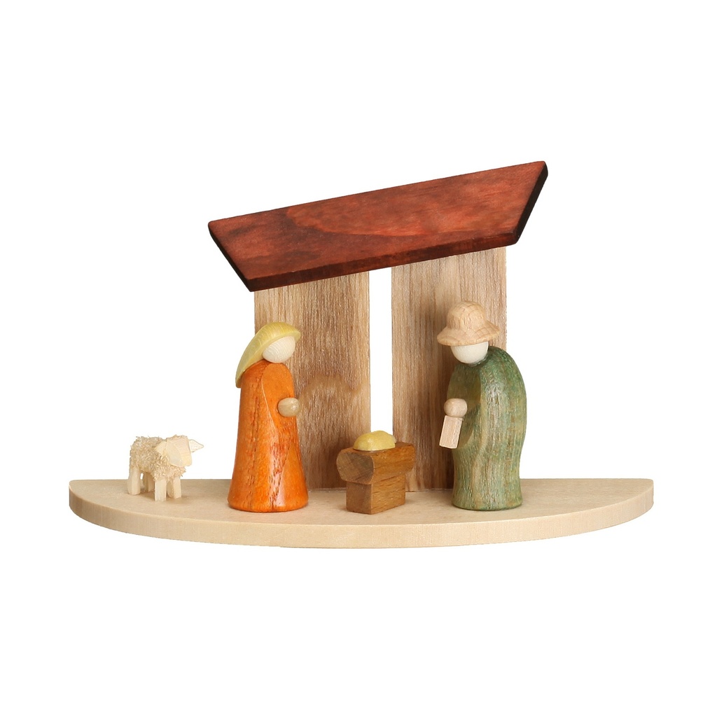 Miniaturkrippe, Heilige Familie, Figuren 3,5 cm
