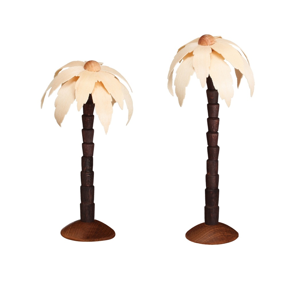 Palmen, natur, Satz mit 2 Stück, 11 und 14 cm