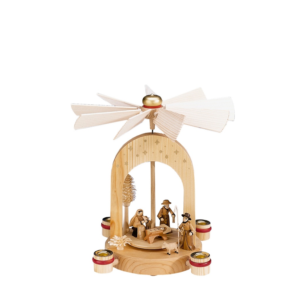 Pyramide, 1 Stockwerk, natur, Krippe