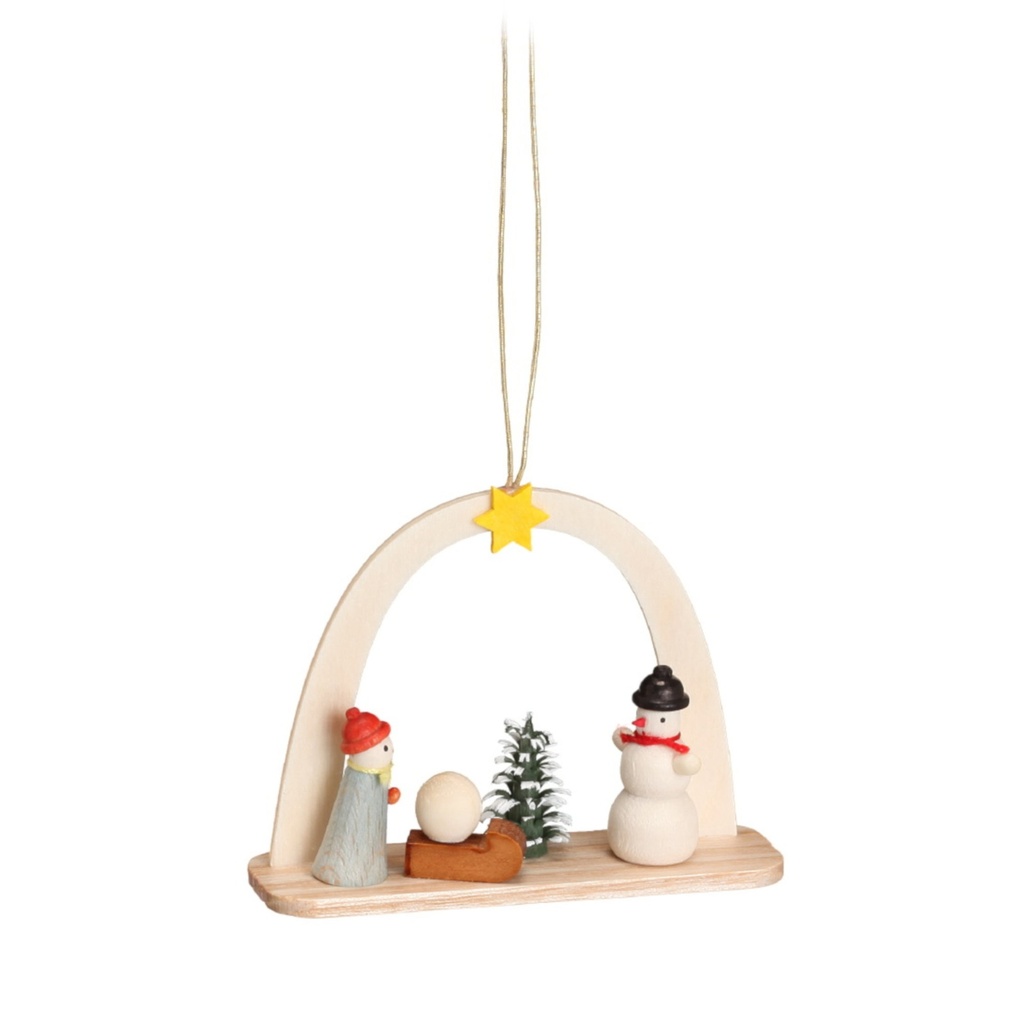 Baumbehang Kind mit Schneemann
