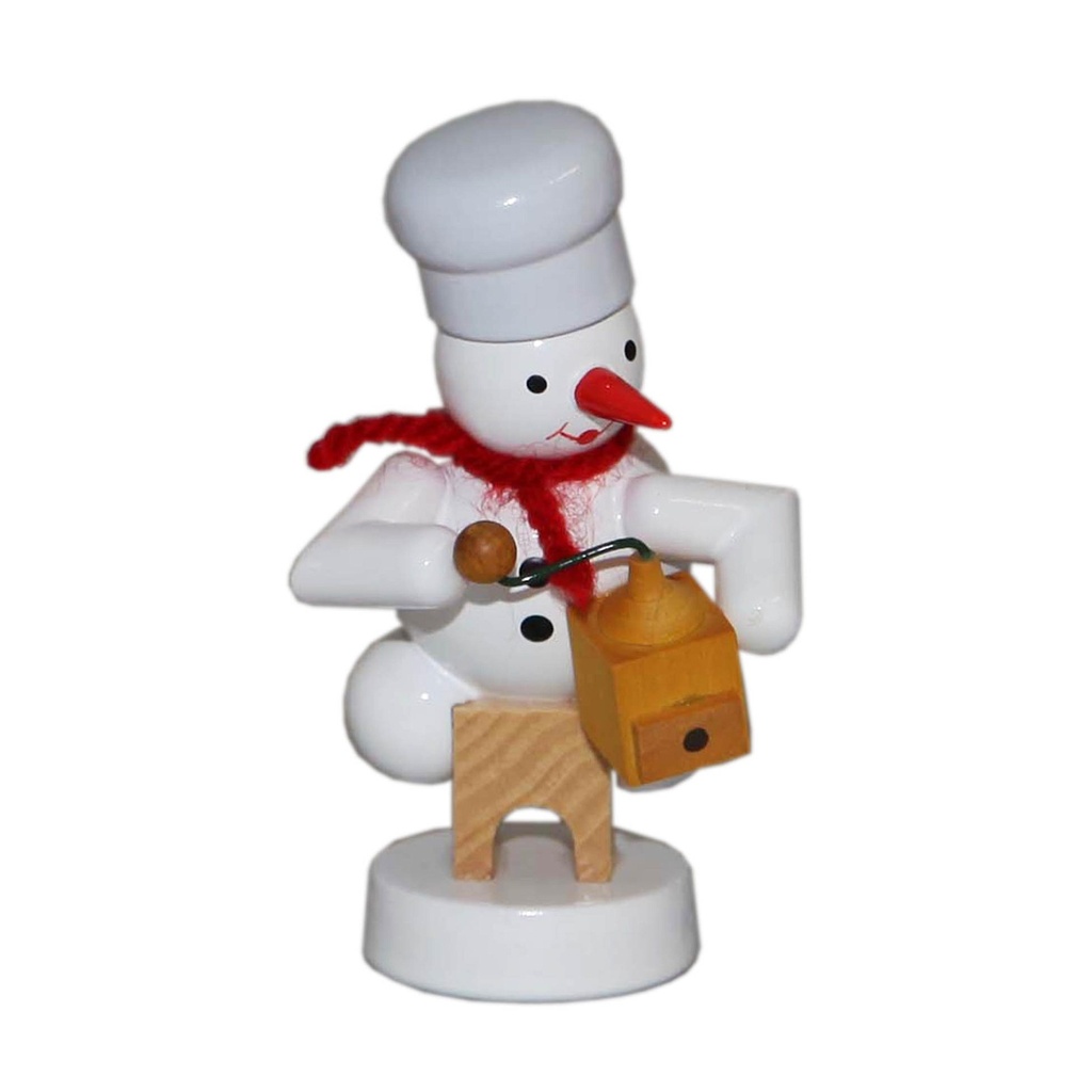[RZ 001-200-05-3] Bäcker Schneemann mit Kaffeemühle