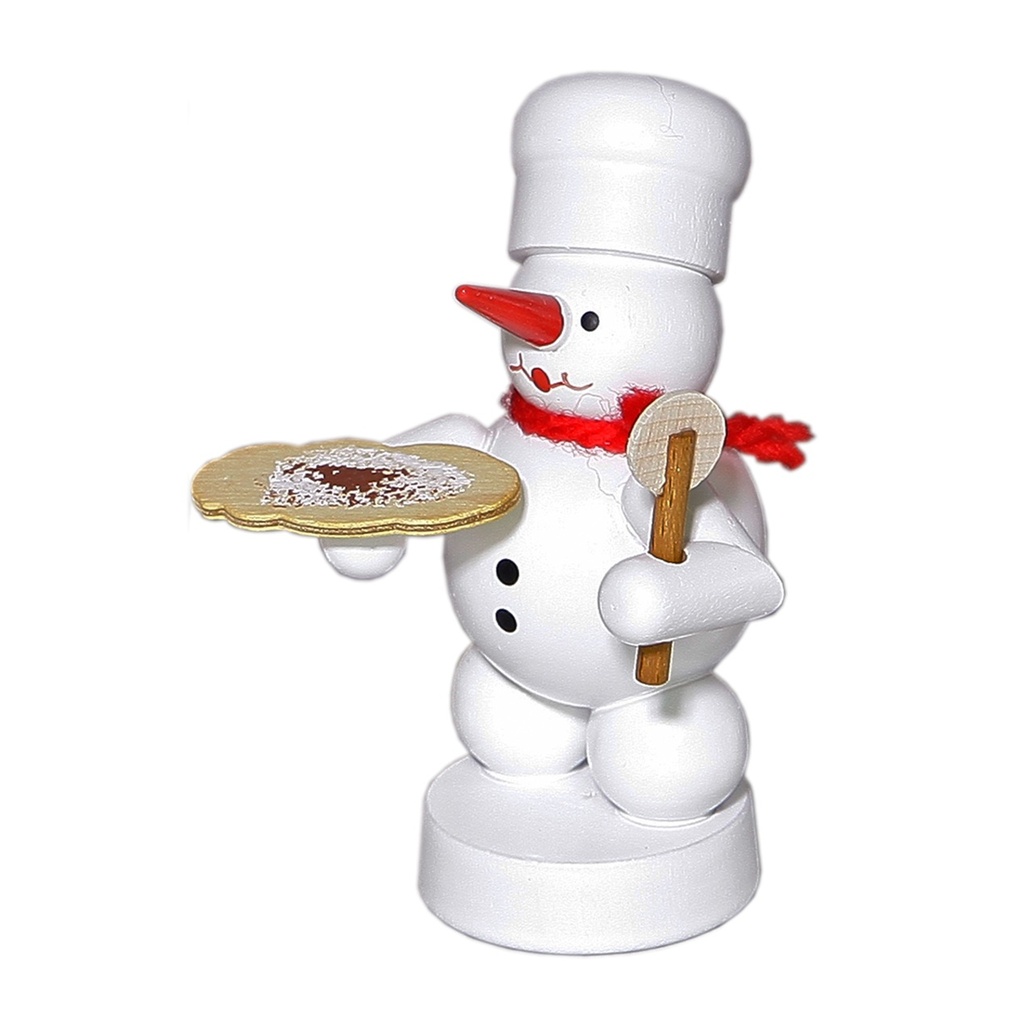 Bäcker Schneemann mit Pizza