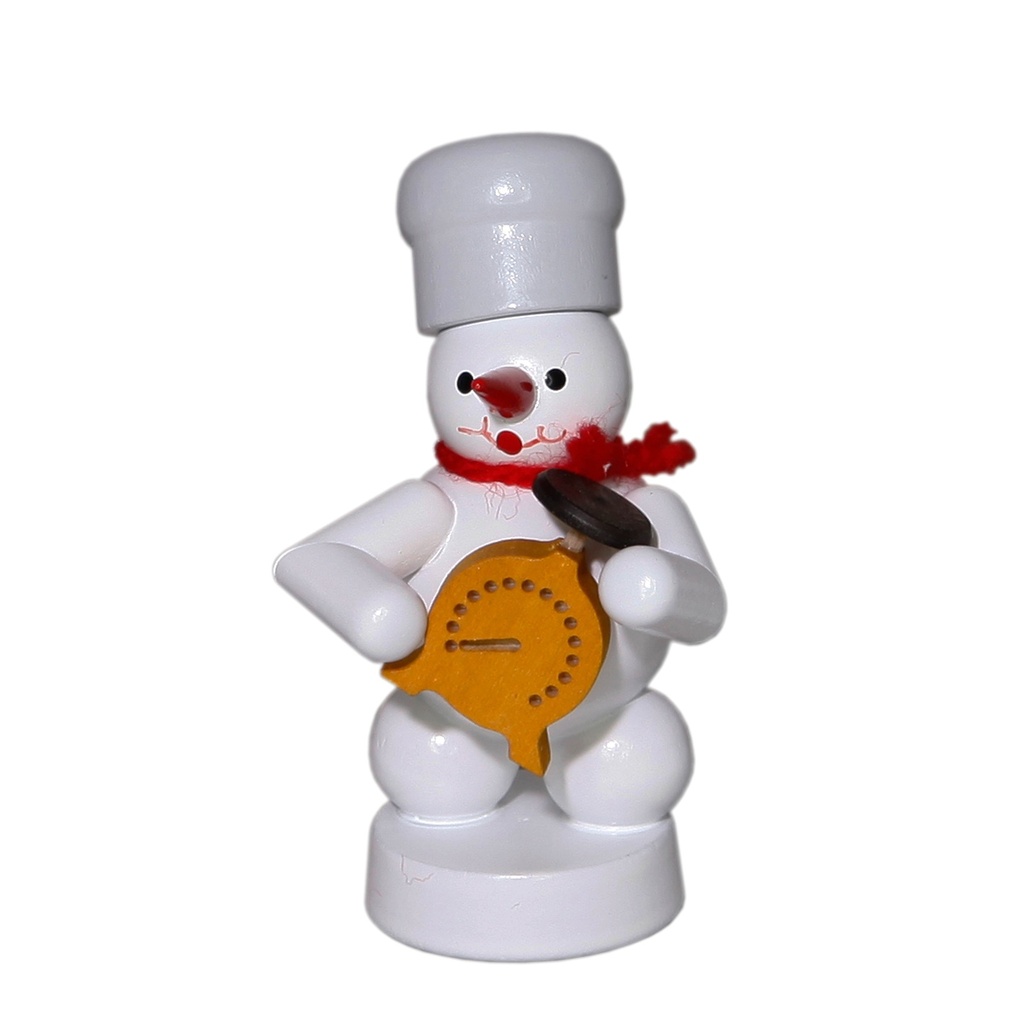 Bäcker Schneemann mit Küchenwaage