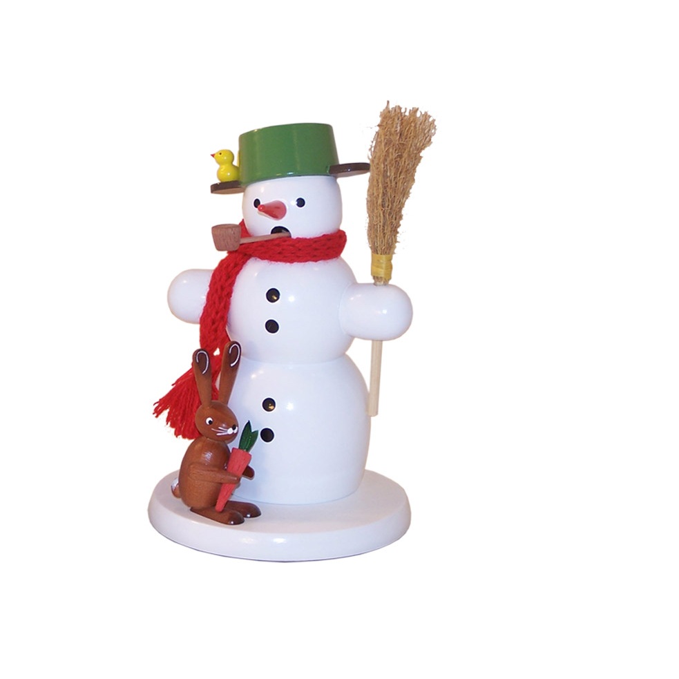Räuchermann Schneemann mit Hase