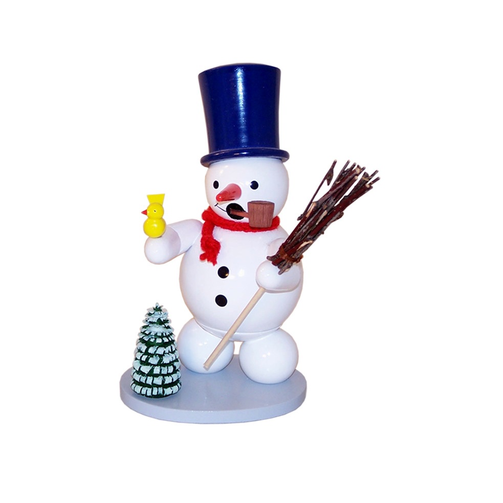 Räuchermann Schneemann mit Zylinder