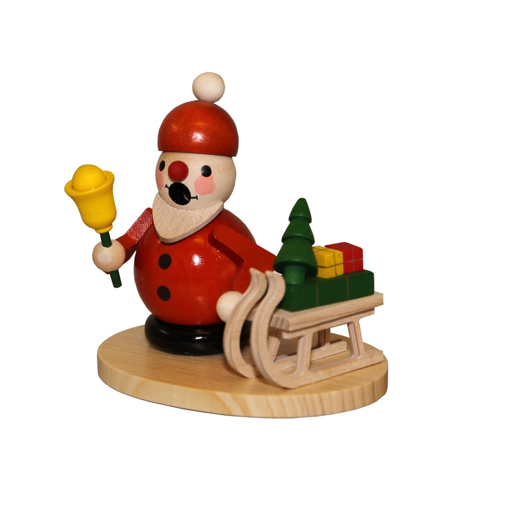 Räuchermann Ruprecht mit Schlitten