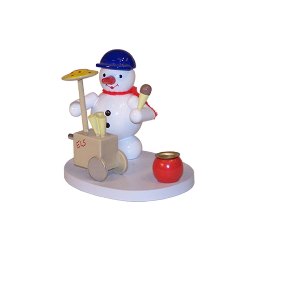 Kerzenhalter Schneemann Eisverkäufer