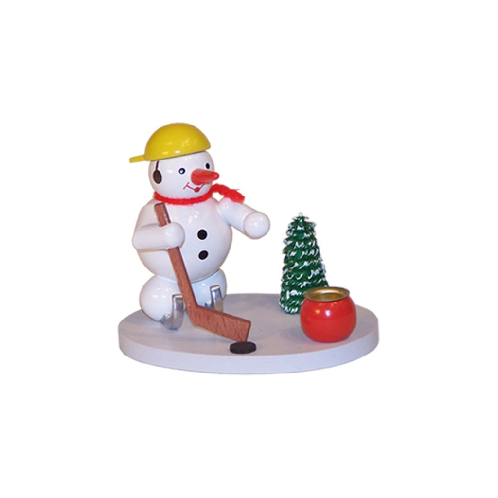 Kerzenhalter Schneemann Eishockeyspieler