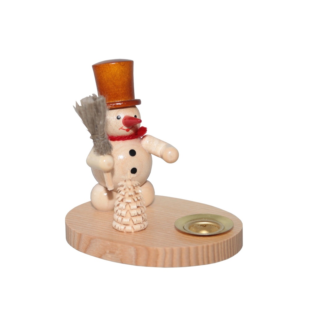 Kerzenhalter Schneemann, natur