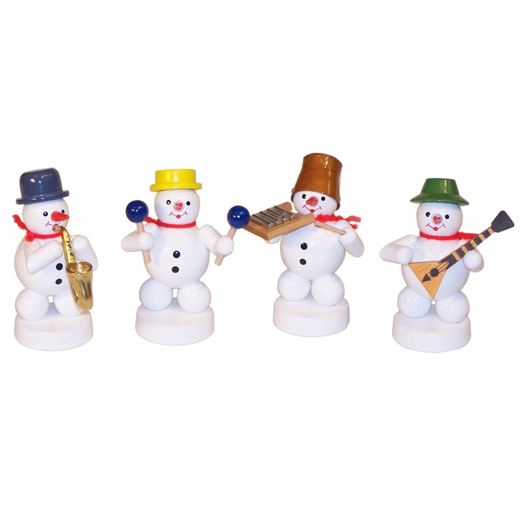 Schneemannkapelle, 4 Figuren Waschbrett, Ryhtm., Saxophon, Balalaika