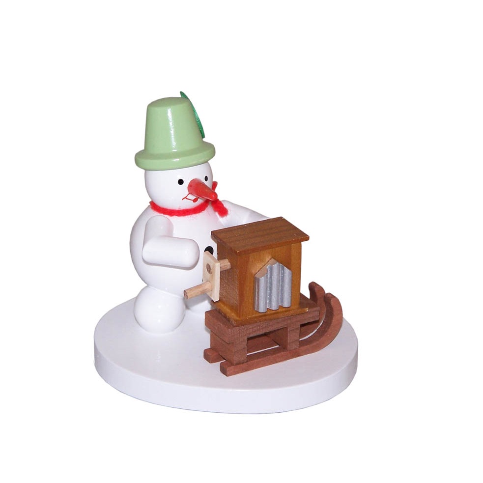Schneemann Drehorgelspieler