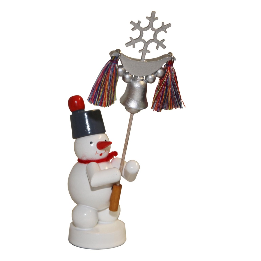 Schneemann mit Schellenbaum